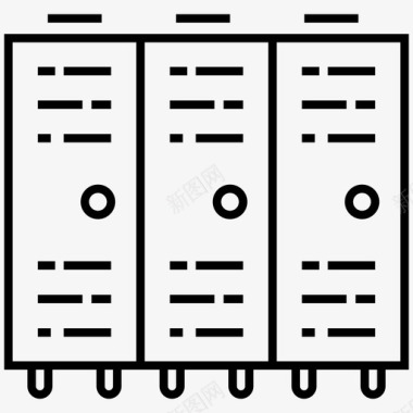 更衣室足球健身房储物柜图标图标