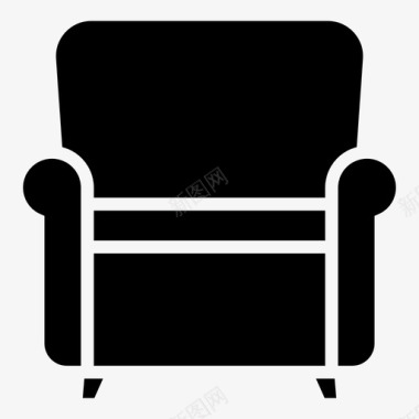 扶手椅家具座椅图标图标