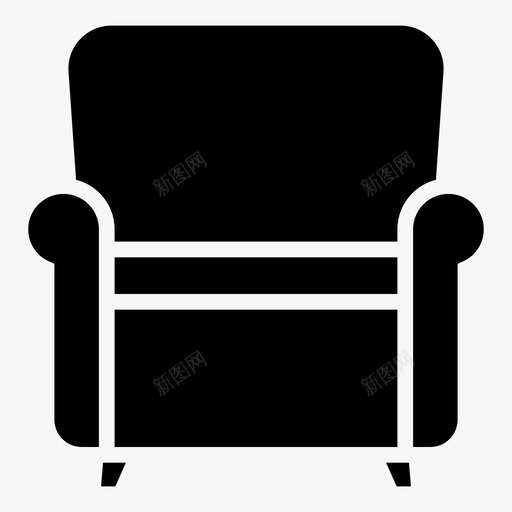扶手椅家具座椅图标svg_新图网 https://ixintu.com 家具 家具雕刻 座椅 扶手椅 沙发