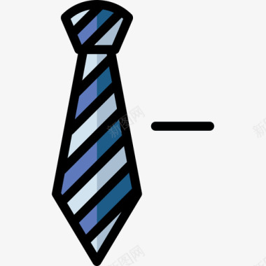 领带商务和金融47直线颜色图标图标