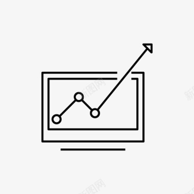 业务增长箭头数字图标图标