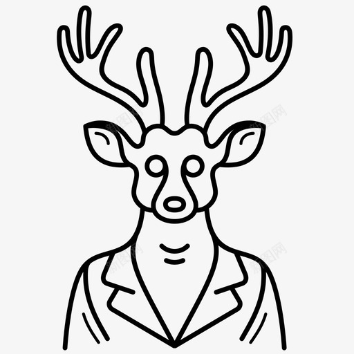 鹿打扮拟人化性格图标svg_新图网 https://ixintu.com 性格 拟人化 鹿打扮