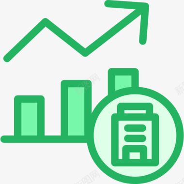 利润分析8线性绿色图标图标