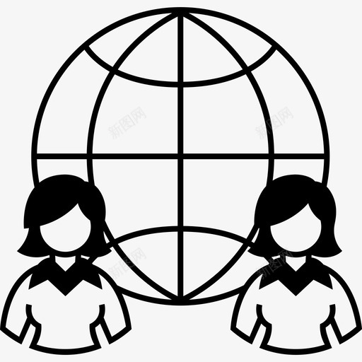 离岸商业女性图标svg_新图网 https://ixintu.com 世界 商业 女性 女性高管 离岸