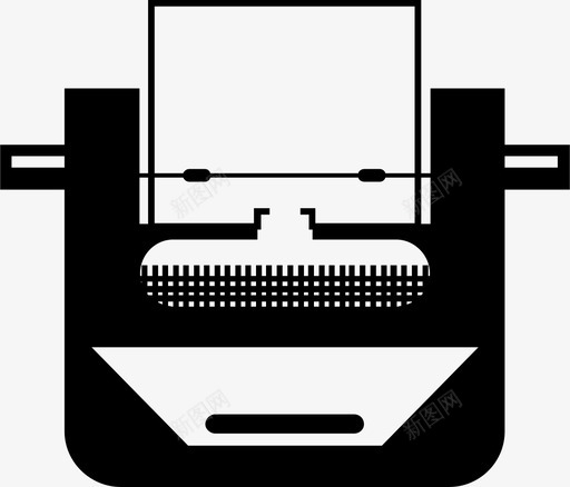 打字机手动机器机器打字图标svg_新图网 https://ixintu.com 手动打字 手动机器 打字机 机器打字