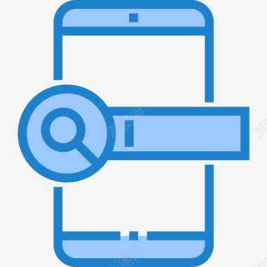 搜索智能手机功能6蓝色图标图标