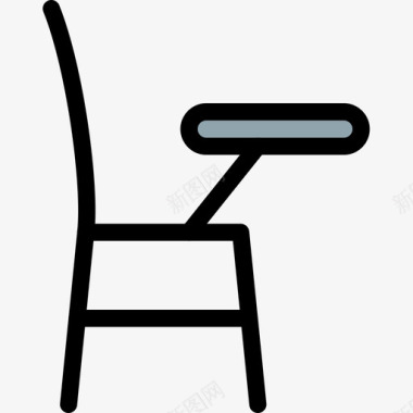 桌椅返校67线性颜色图标图标