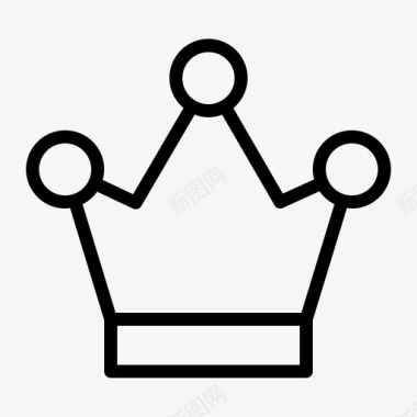 国际象棋大师奖品王冠图标图标