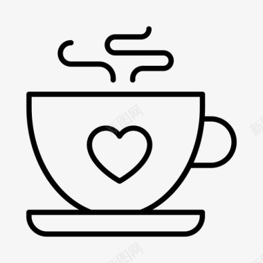 茶约会爱情图标图标