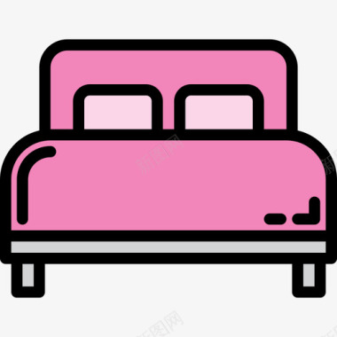 床家居装饰2线性颜色图标图标