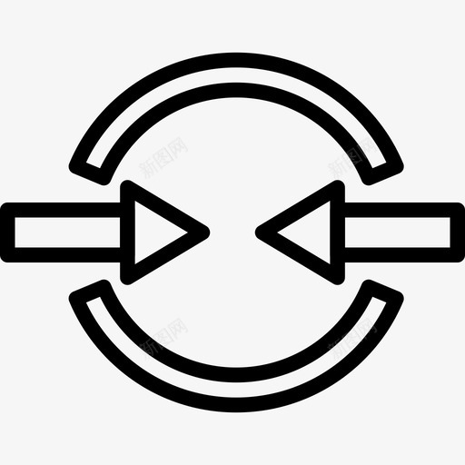 对立面箭头49直线图标svg_新图网 https://ixintu.com 对立面 直线 箭头49
