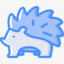 蓝色刺猬刺猬秋天60蓝色图标高清图片