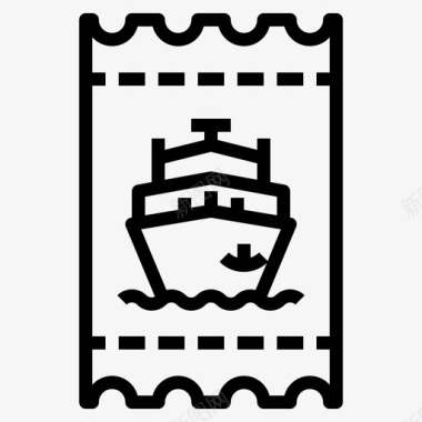 船票船卡卡图标图标
