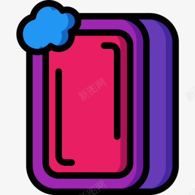 肥皂卫生14线性颜色图标图标