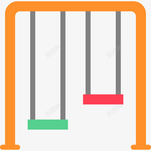 秋千教育110平坦图标svg_新图网 https://ixintu.com 平坦 教育110 秋千