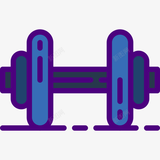 哑铃运动73线性颜色图标svg_新图网 https://ixintu.com 哑铃 线性颜色 运动73