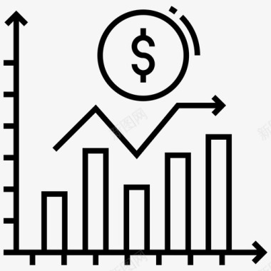 财务图分析条形图图标图标