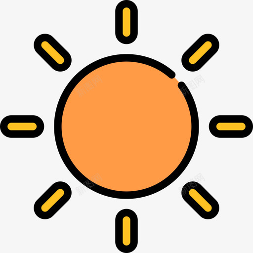 太阳沙漠7线性颜色图标svg_新图网 https://ixintu.com 太阳 沙漠7 线性颜色
