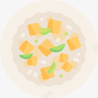 豆腐纯素食品3道平的图标图标