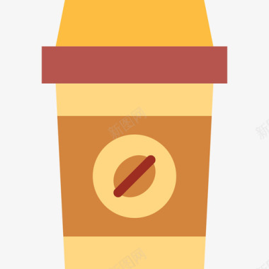 咖啡杯咖啡厅51号扁平图标图标