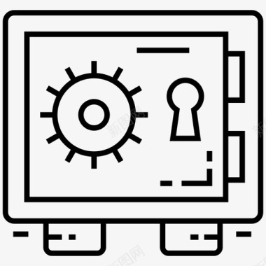 储物柜银行储物柜数字保险柜图标图标