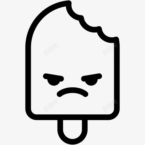 mademojiemotic图标svg_新图网 https://ixintu.com emoji emotic expression feeling mad 冰激凌vol2emoticons行