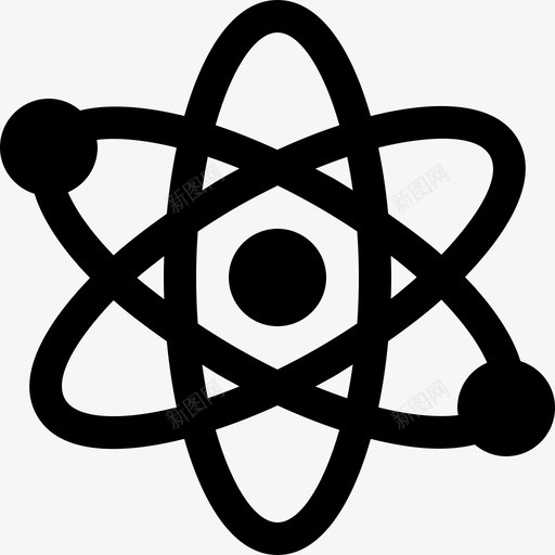 原子生态100填充图标svg_新图网 https://ixintu.com 原子 填充 生态100