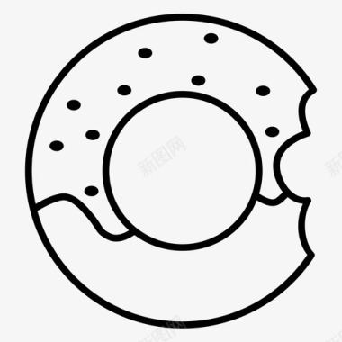 甜甜圈面包食物图标图标