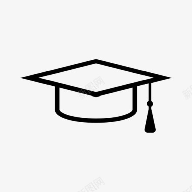 毕业帽砂浆板学校图标图标