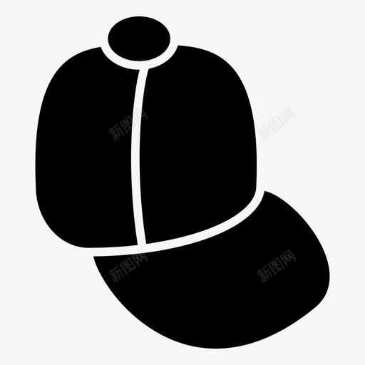 棒球帽时尚服饰图标svg_新图网 https://ixintu.com 时尚服饰 棒球帽