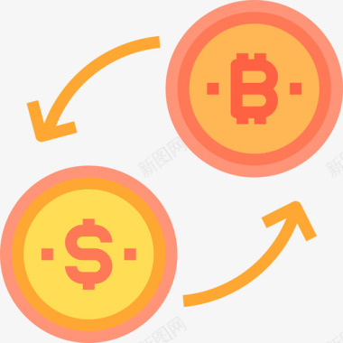 Exchange加密货币和比特币3持平图标图标