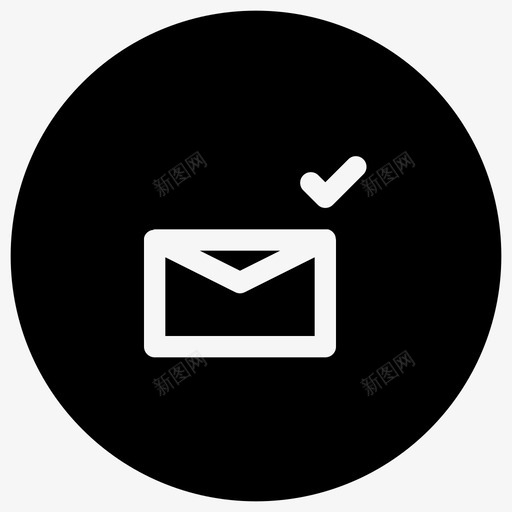 检查邮件已批准按钮图标svg_新图网 https://ixintu.com ui按钮 信封 已批准 按钮 检查邮件