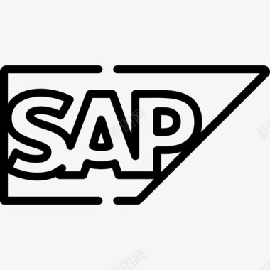 Sap技术徽标3线性图标图标