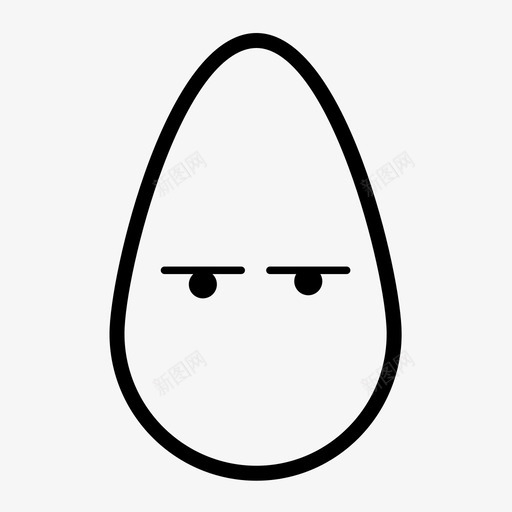 没印象的蛋复活节表情符号图标svg_新图网 https://ixintu.com 不开心 复活节 没印象 没印象的蛋 蛋 表情符号