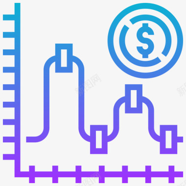 储蓄与投资图表6梯度图标图标