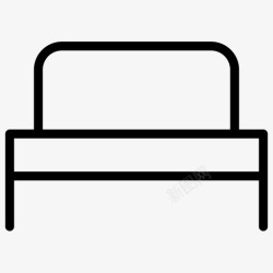 木质床床卧室家具图标高清图片