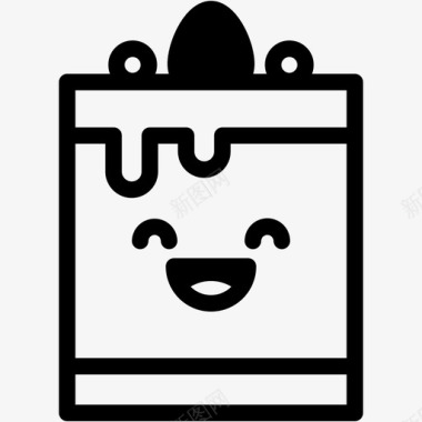 笑面包店蛋糕图标图标