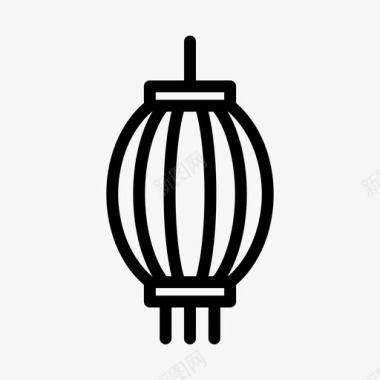 中国灯笼装饰农历图标图标