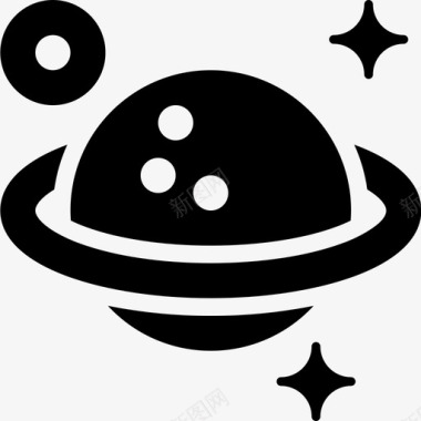 土星天文9填充图标图标