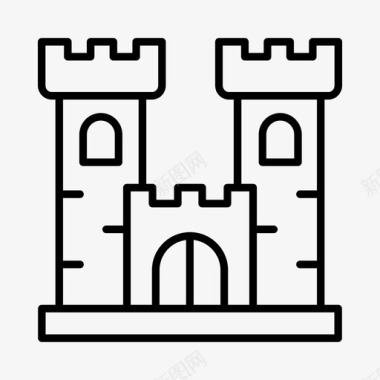 城堡古代历史图标图标