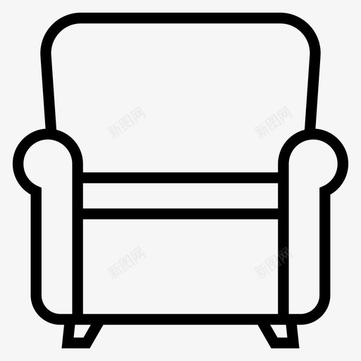 扶手椅家具座椅图标svg_新图网 https://ixintu.com 家具 座椅 扶手椅 沙发