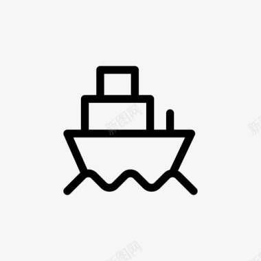 船舶海运旅行图标图标