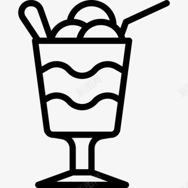 冰淇淋饮料6直饮图标图标