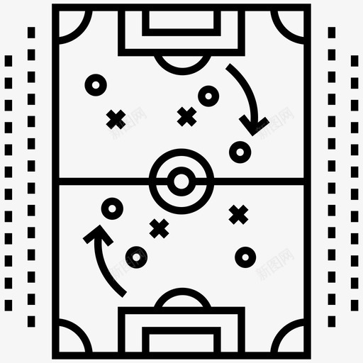 足球战术足球战略足球训练图标svg_新图网 https://ixintu.com 战略草图 游戏计划 足球战术 足球战略 足球训练 足球足球线图标包