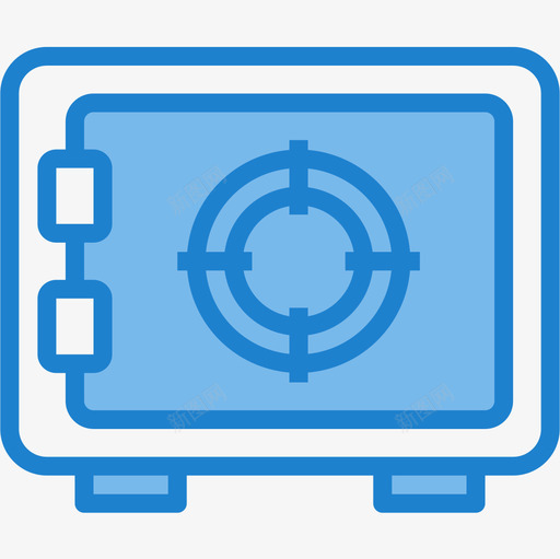 保险箱银行和金融23蓝色图标svg_新图网 https://ixintu.com 保险箱 蓝色 银行和金融23