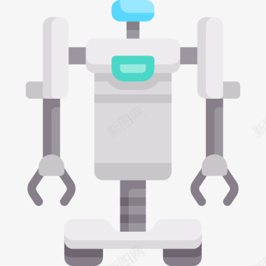 机器人未来技术14平面图标图标