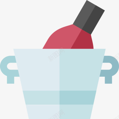 冰桶葡萄酒6平的图标图标