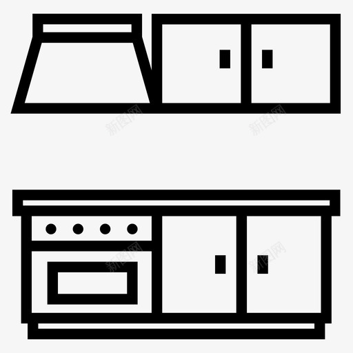 厨房设备烹饪家具图标svg_新图网 https://ixintu.com 厨房设备 室内 家具 烹饪