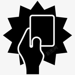 足球裁判员裁判票足球裁判员比赛裁判图标高清图片