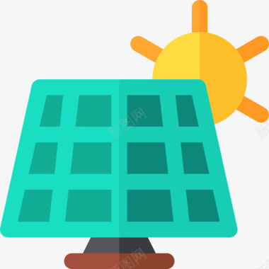 太阳能电池板生态102平板图标图标